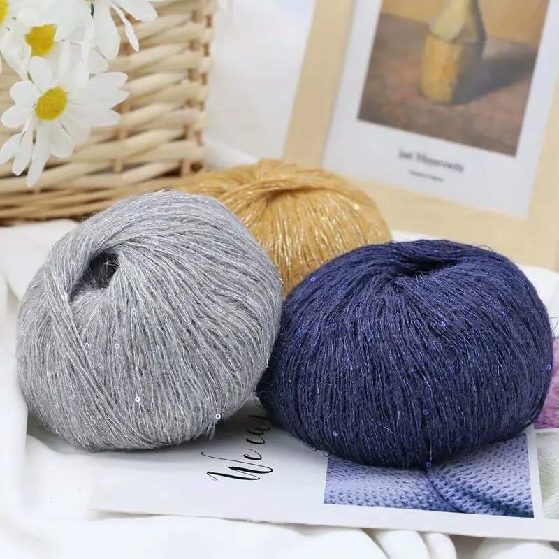 25g Sequins Mohair Yarn Anti-pilling High Quality Hand-Knitting Thread For Scarf Suitable For Woman Good Warm & comfortable Line
25g Sequins Mohair Yarn Anti-pilling High Quality Hand-Knitting Thread For Scarf Suitable For Woman Good Warm & comfortable Line