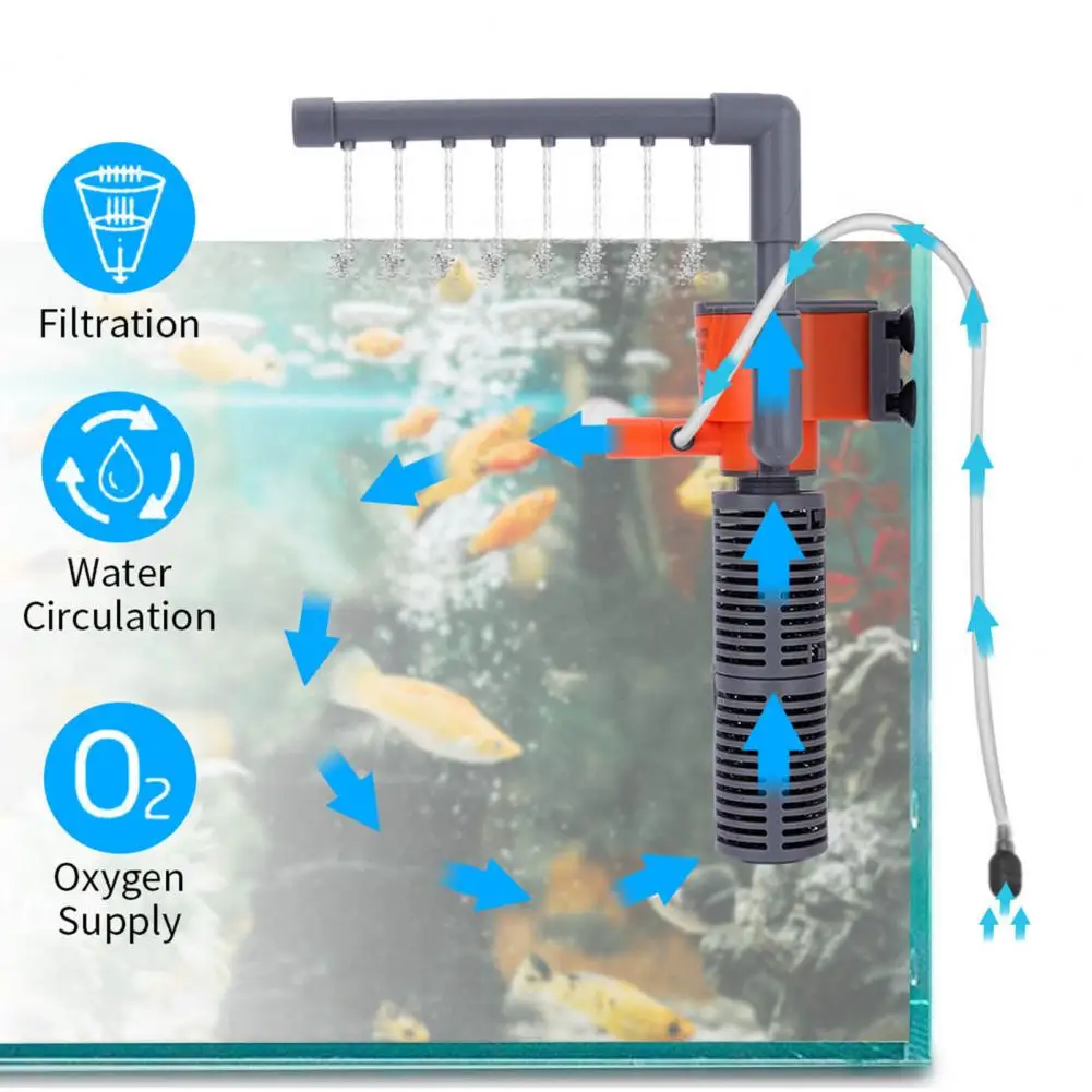 Пластиковый полезный аквариумная аэрация Фильтрующий насос надежный