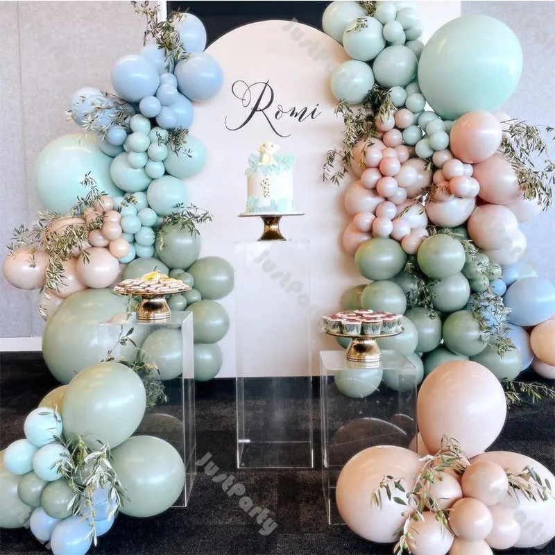 173pcs Jungle Dusty Green Balloon Garland Blush Nude Tiffany Blue Balloon Arch Birthday Decoration Baby Shower Wedding Supplies
173pcs Jungle Dusty Green Balloon Garland Blush Nude Tiffany Blue Balloon Arch Birthday Decoration Baby Shower Wedding Supplies