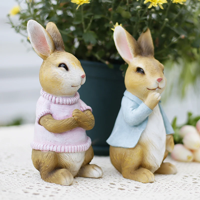 Rabbit Garden Statue Resin Rabbit Sculpture Ornament Home Outdoor Courtyard Micro Landscape Animal Figures Simulation Decoration
Rabbit Garden Statue Resin Rabbit Sculpture Ornament Home Outdoor Courtyard Micro Landscape Animal Figures Simulation Decoration