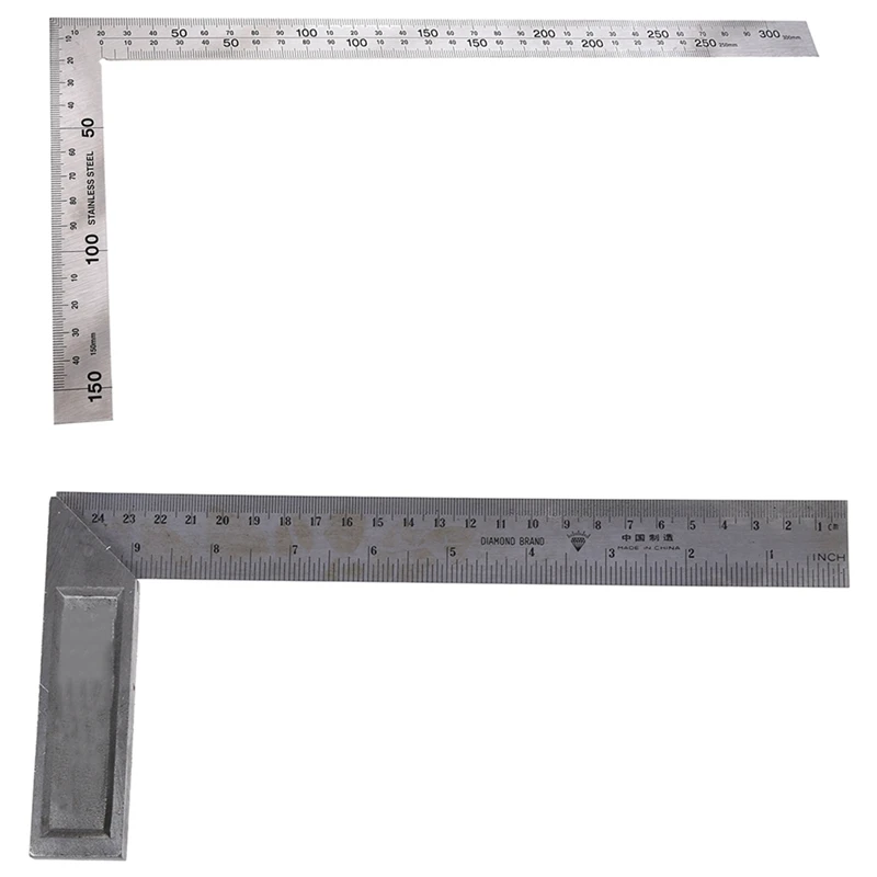 1Pcs 90 Degree 25Cm Length L-Square Angle Ruler & 1Pcs 150 X 300Mm 90 Degree Angle Metric Try Mitre Square Ruler
1Pcs 90 Degree 25Cm Length L-Square Angle Ruler & 1Pcs 150 X 300Mm 90 Degree Angle Metric Try Mitre Square Ruler