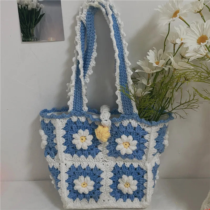 Classic Messenger Bag Handmade Woven Bag Lady's Bag Knitted Woolen Yarn Bag Finished Crossbody Bags for Women Tote Bag
Classic Messenger Bag Handmade Woven Bag Lady's Bag Knitted Woolen Yarn Bag Finished Crossbody Bags for Women Tote Bag