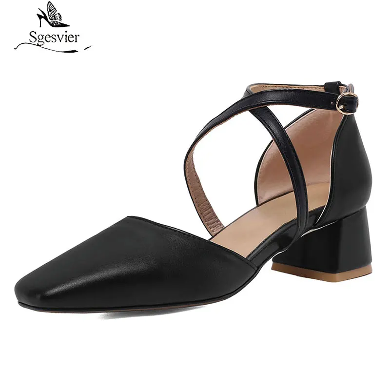 Sgesvier Casual comfortable square toe summer cool sandals fashion buckle black red white middle with thick heel women's shoes
Sgesvier Casual comfortable square toe summer cool sandals fashion buckle black red white middle with thick heel women's shoes