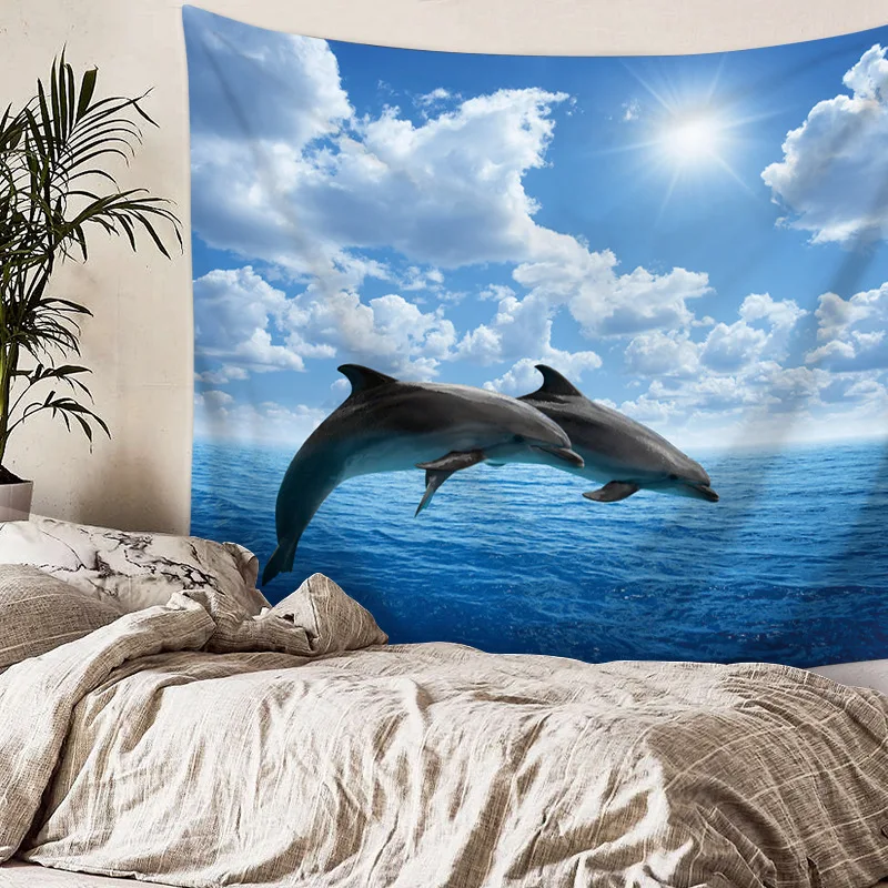 3D Dolphin Tapestry Hanging Background Wall Home Decor Wall Blanket Tapestry Blue Bedroom Wall Hanging Dropshipping
3D Dolphin Tapestry Hanging Background Wall Home Decor Wall Blanket Tapestry Blue Bedroom Wall Hanging Dropshipping