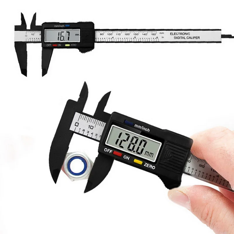 Plastic Digital Caliper 6 inch 0-150mm LCD Electronic Vernier Caliper Micrometer Digital Ruler Measuring Instruments Tools 0.1mm
Plastic Digital Caliper 6 inch 0-150mm LCD Electronic Vernier Caliper Micrometer Digital Ruler Measuring Instruments Tools 0.1mm