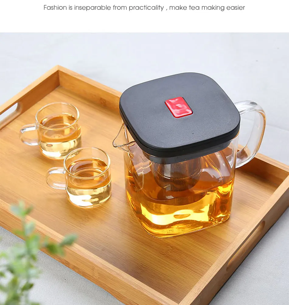 Glass Teapot High Temperature Resistant With Filter Tea Separation Single Pot 2021 New Office Home Tea Set Accessories
Glass Teapot High Temperature Resistant With Filter Tea Separation Single Pot 2021 New Office Home Tea Set Accessories