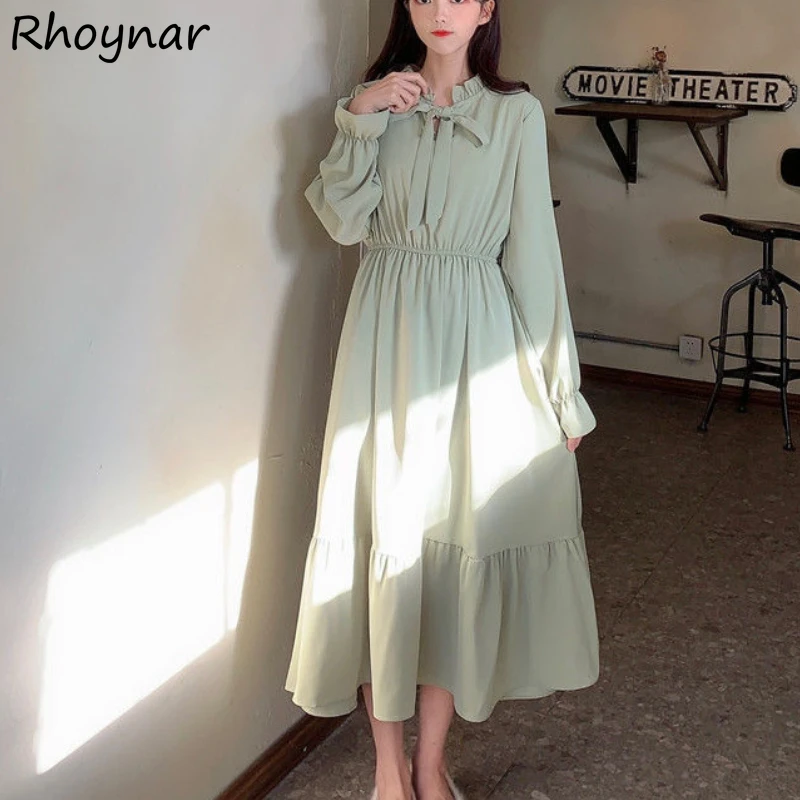 Long Sleeve Dress Women Solid Minimalist Girls Kawaii Design Sundress Holiday All-match Soft Trendy A-line Mid-calf Ulzzang New
Long Sleeve Dress Women Solid Minimalist Girls Kawaii Design Sundress Holiday All-match Soft Trendy A-line Mid-calf Ulzzang New