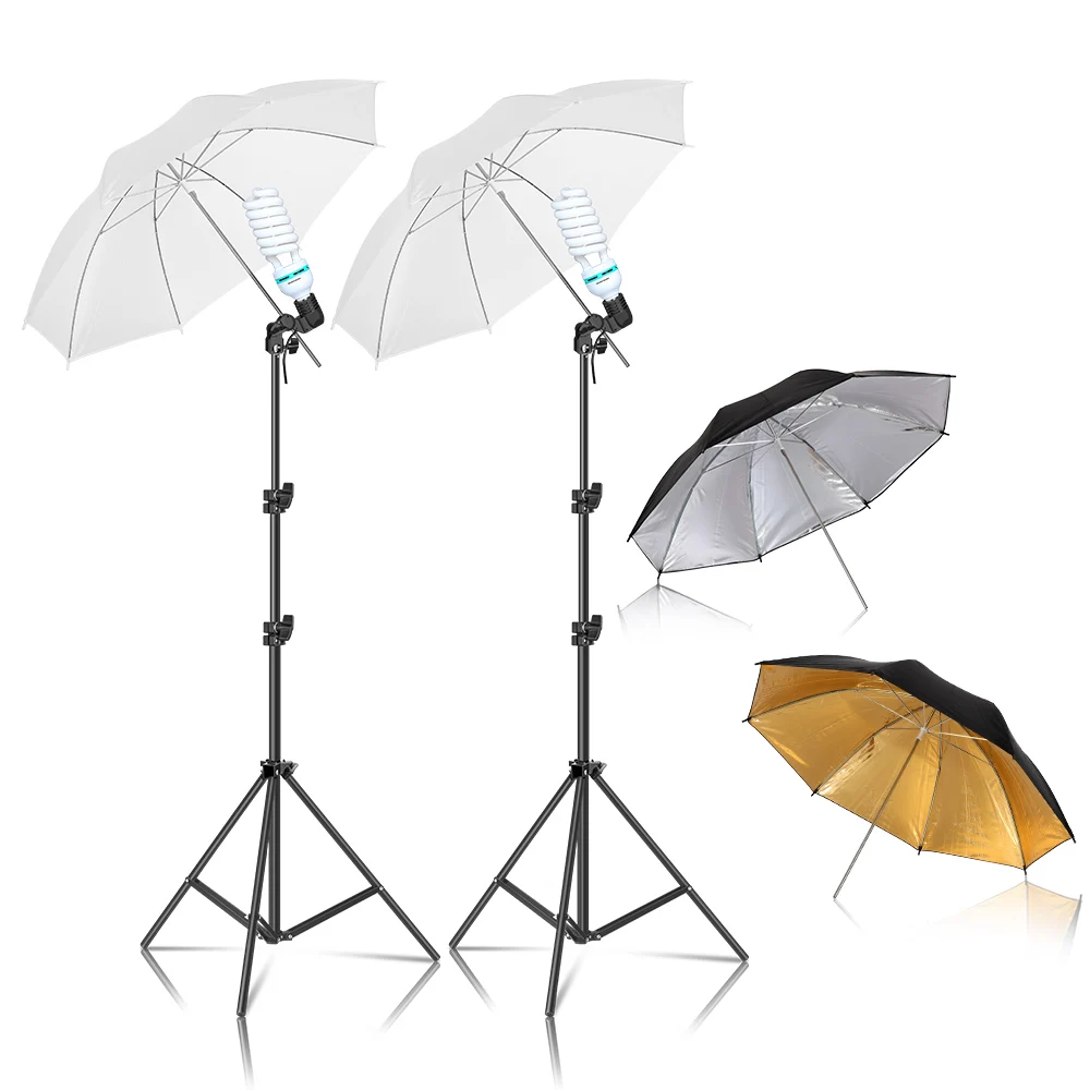 Photography Umbrella Lighting Kit 135W 5500K Photo Video Studio Continuous Reflector Light for Camera Portrait Shooting Daylight
Photography Umbrella Lighting Kit 135W 5500K Photo Video Studio Continuous Reflector Light for Camera Portrait Shooting Daylight