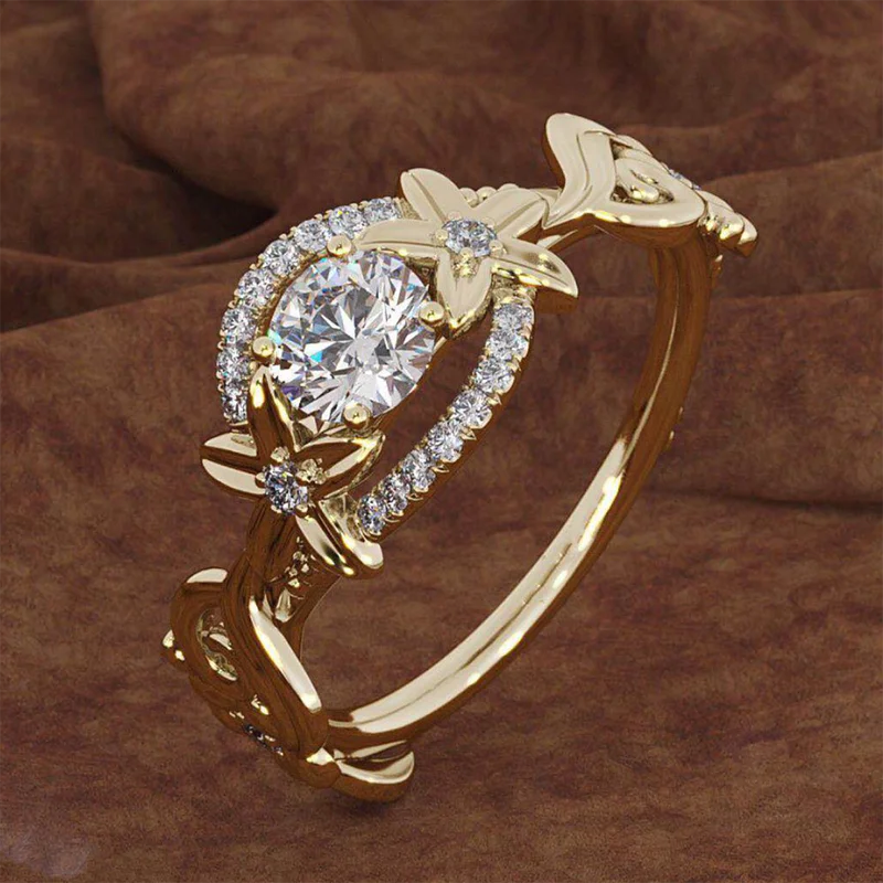Popular Gold Plating Color Engraving Flower Inlaid Crystal Zircon Rhinestone Female Ring for Women Party Jewelry Accessories
Popular Gold Plating Color Engraving Flower Inlaid Crystal Zircon Rhinestone Female Ring for Women Party Jewelry Accessories