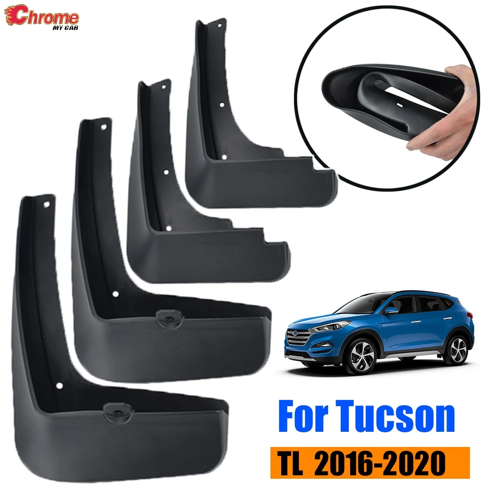 

For Hyundai Tucson TL 2015 2016 2017 2018 2019 2020 Set Molded Mud Flaps Mudflap Splash Guards Mudguard Fender Front Rear