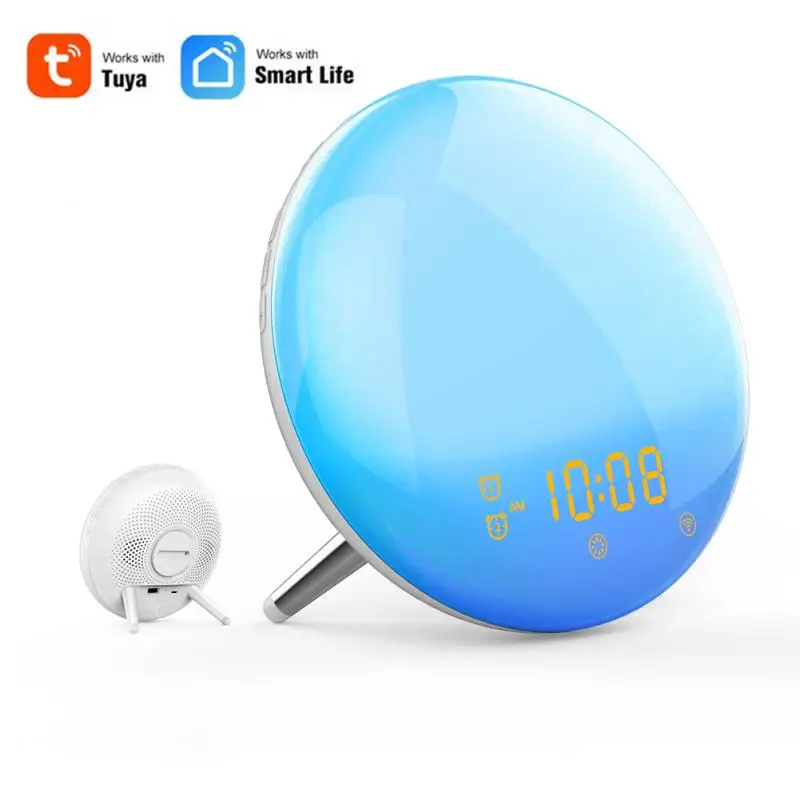 Smart Home Tuya WiFi Wake Up Light Workday Alarm Clock 7 Colors Sunrise Simulation FM Alarms Voice Control Via Alexa Google Home
Smart Home Tuya WiFi Wake Up Light Workday Alarm Clock 7 Colors Sunrise Simulation FM Alarms Voice Control Via Alexa Google Home