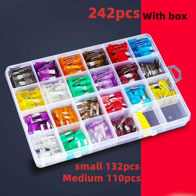 242pc boxed Medium car fuse fuse set car insert blade type car truck battery car scooter motorcycle car protection for truckboat
242pc boxed Medium car fuse fuse set car insert blade type car truck battery car scooter motorcycle car protection for truckboat