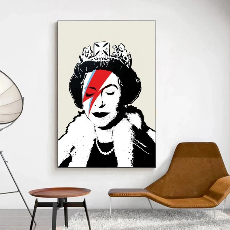 Banksy Queen Elizabeth II Canvas Painting Modern Posters and Prints Wall Art Pictures for Living Room Wall Decoration Cuadros
Banksy Queen Elizabeth II Canvas Painting Modern Posters and Prints Wall Art Pictures for Living Room Wall Decoration Cuadros