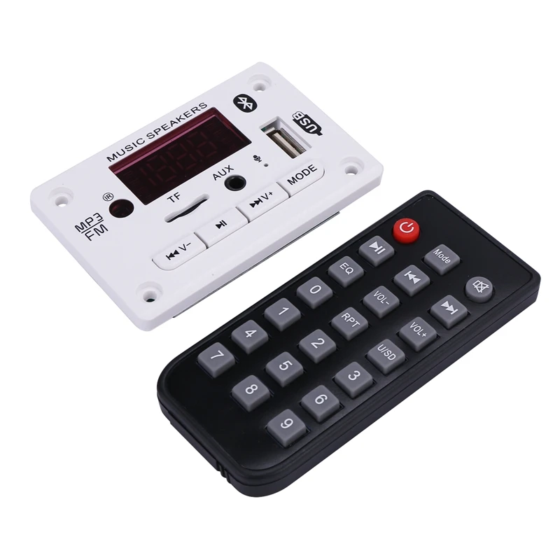 12 В Bluetooth 5,0 декодер o плата MP3 WMA WAV FLAC APE автомобильный o модуль USB FM TF радио AUX вход поддержка записи
12 В Bluetooth 5,0 декодер o плата MP3 WMA WAV FLAC APE автомобильный o модуль USB FM TF радио AUX вход поддержка записи