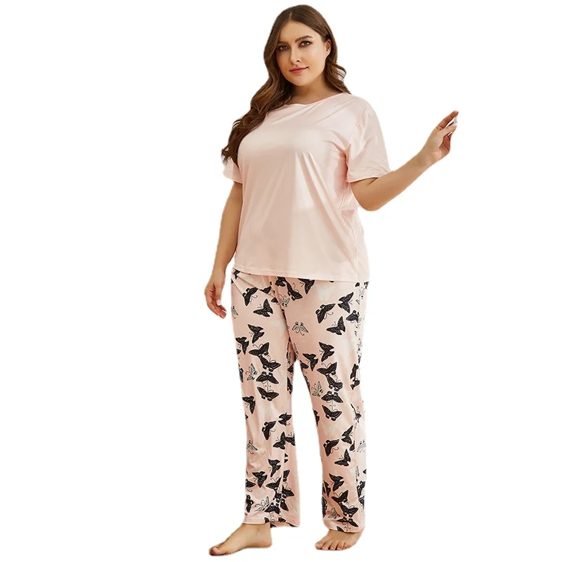 D1031 Fashion Short Sleeve Home Wear Two Piece Printing Comfortable Round Neck Loose Women's Pajamas Suit 
D1031 Fashion Short Sleeve Home Wear Two Piece Printing Comfortable Round Neck Loose Women's Pajamas Suit