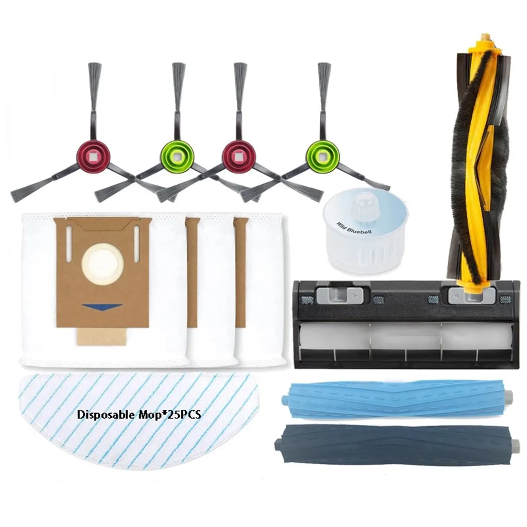 Roller Main Brush Side Brush Mop Cloth For ECOVACS T9 With Vacuum Cleaner Fragrance Capsules + Dust Bags + Disposible Mops
Roller Main Brush Side Brush Mop Cloth For ECOVACS T9 With Vacuum Cleaner Fragrance Capsules + Dust Bags + Disposible Mops