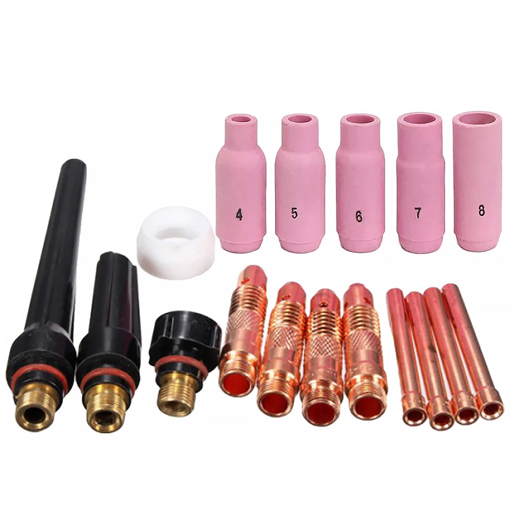 17PCSTorches Kit Collet Body Set Ceramic Cup kit Argon Arc Welding Torch Welding Accessories Welding Torches Tools Kits
17PCSTorches Kit Collet Body Set Ceramic Cup kit Argon Arc Welding Torch Welding Accessories Welding Torches Tools Kits