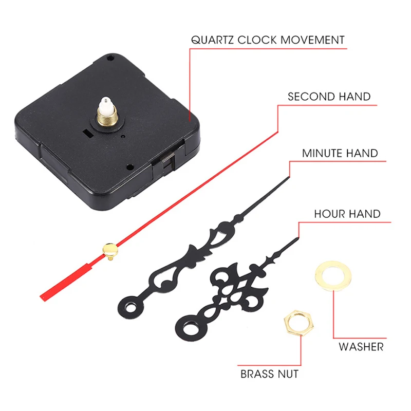Quartz Clock Movement Clocks Parts Mechanism Electronic Clock Repair Parts Practical Wall Silent Torque Spindle Accessories
Quartz Clock Movement Clocks Parts Mechanism Electronic Clock Repair Parts Practical Wall Silent Torque Spindle Accessories