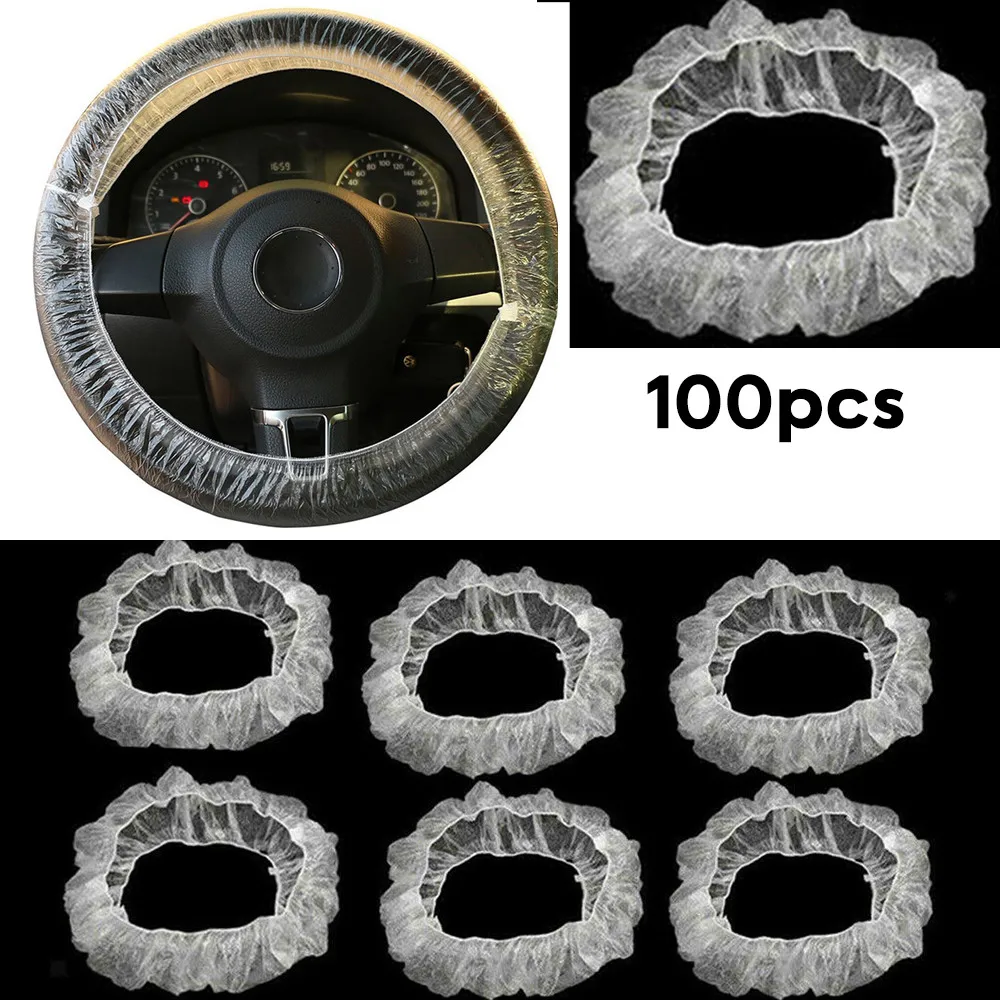 100X Universal Car One Time Steering Wheel Covers Trim Prevent Dust Water High Elasticity For Auto Repair And Maintenance
100X Universal Car One Time Steering Wheel Covers Trim Prevent Dust Water High Elasticity For Auto Repair And Maintenance