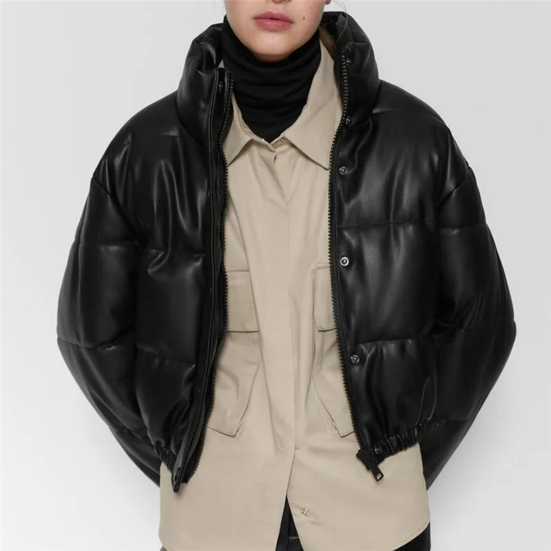 BLSQR Black PU Leather Parkas Women Fashion High Imitation Leather Coats Women Elegant Thick Jackets Female Ladies
BLSQR Black PU Leather Parkas Women Fashion High Imitation Leather Coats Women Elegant Thick Jackets Female Ladies