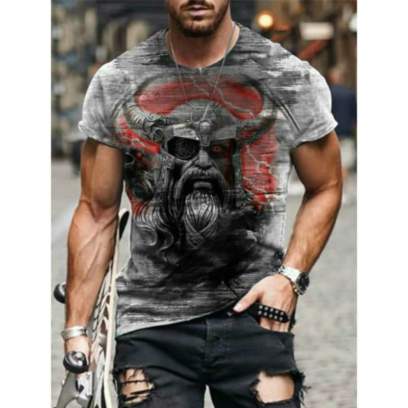 Men's 3D printed short sleeve T-shirt, summer round neck shirt, fashionable and versatile clothing, Viking series, new in 2021
Men's 3D printed short sleeve T-shirt, summer round neck shirt, fashionable and versatile clothing, Viking series, new in 2021