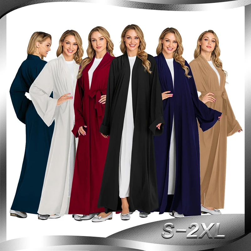 Solid Open Abaya Kimono Turkish Hijab Muslim Dress Caftan Dubai Islam Clothing Abayas For Women Moroccan Kaftan Pakistan Oman
Solid Open Abaya Kimono Turkish Hijab Muslim Dress Caftan Dubai Islam Clothing Abayas For Women Moroccan Kaftan Pakistan Oman
