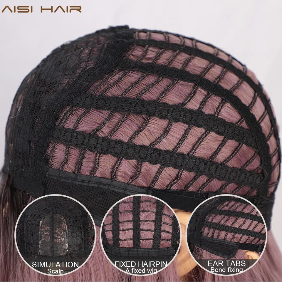 AISI HAIR Long Wavy Synthetic Wig Ombre Purple Wigs for African American Women Omber Pink Two Tone Natural Middle Part Wig
AISI HAIR Long Wavy Synthetic Wig Ombre Purple Wigs for African American Women Omber Pink Two Tone Natural Middle Part Wig