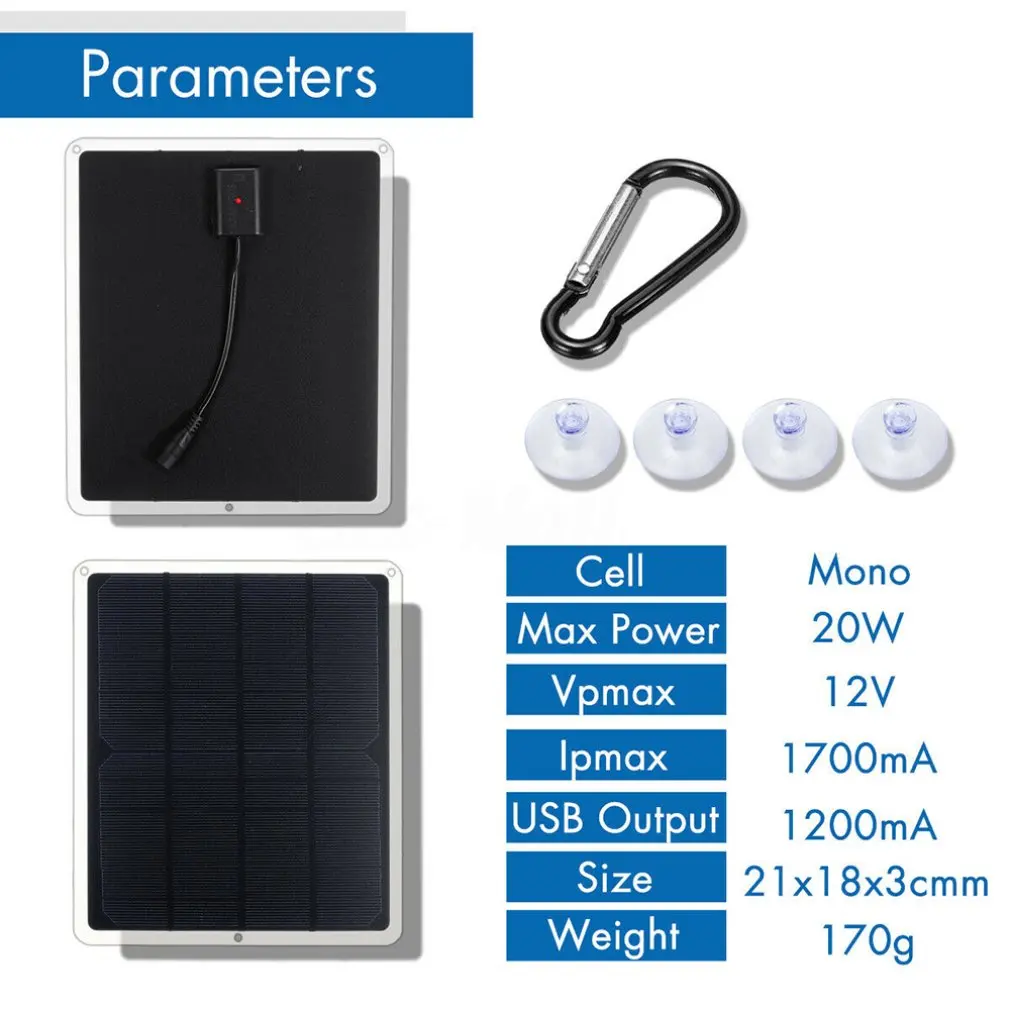 20W/30W/40W Waterproof Can Be Placed In Outdoor Portable Solar Panel Power Generation Charging Board Phone Battery Charger
20W/30W/40W Waterproof Can Be Placed In Outdoor Portable Solar Panel Power Generation Charging Board Phone Battery Charger