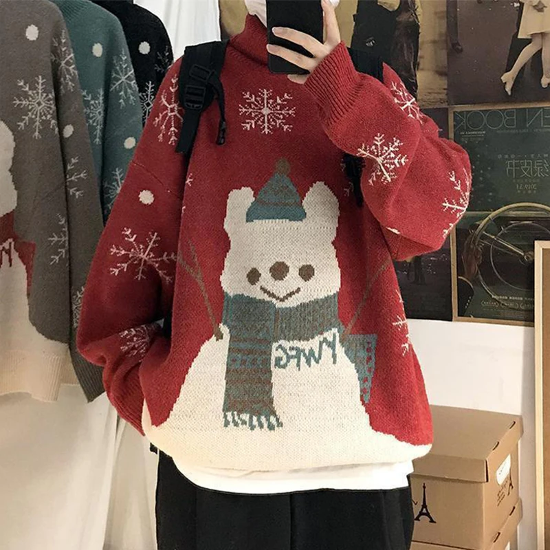 Свитер осенне-зимний для пар, винтажный Свободный пуловер в Корейском стиле, с высоким воротником, в стиле K-POP, утепленный Повседневный крас...
Свитер осенне-зимний для пар, винтажный Свободный пуловер в Корейском стиле, с высоким воротником, в стиле K-POP, утепленный Повседневный крас...