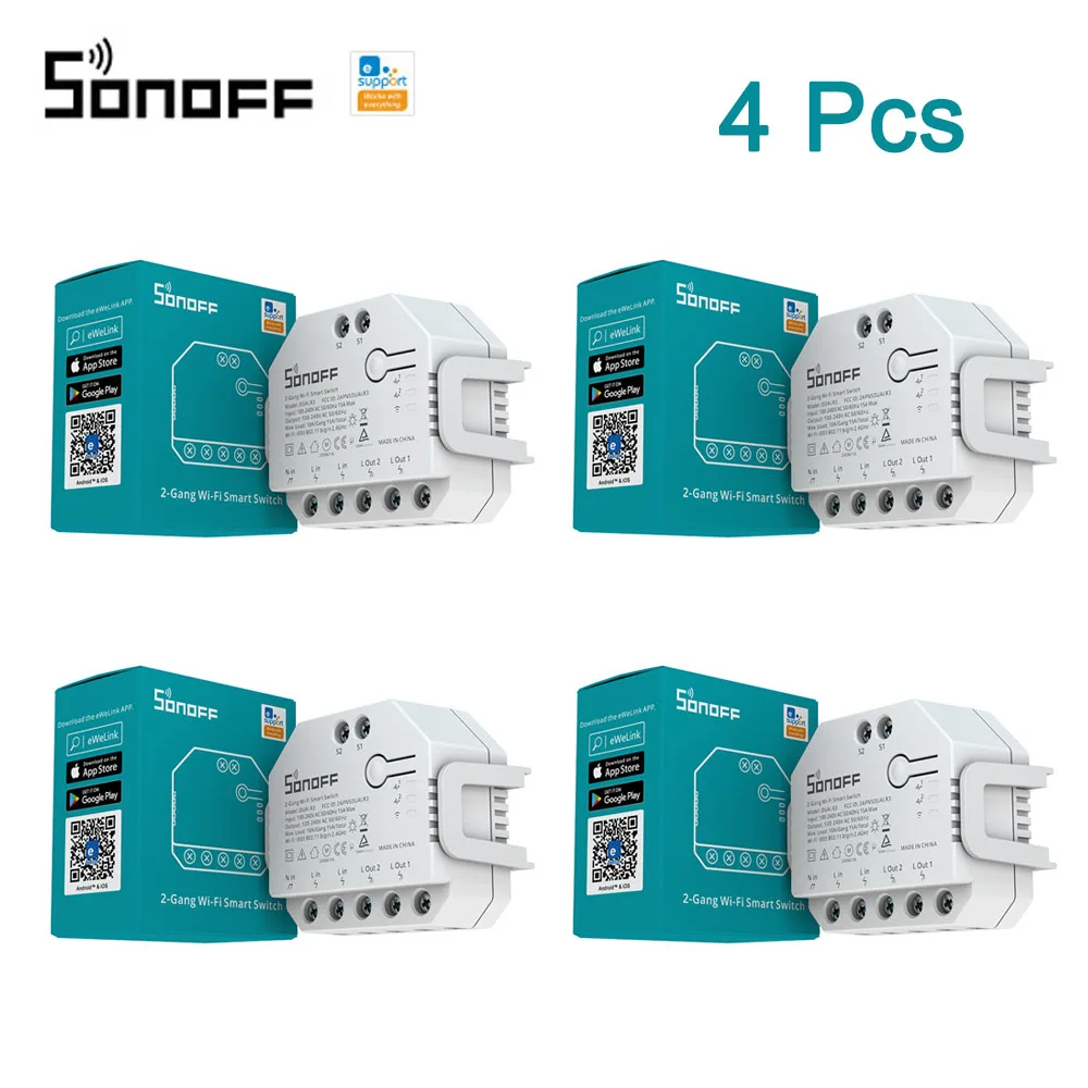 Двухканальный релейный модуль SONOFF DUALR3, «сделай сам», миниатюрный умный переключатель, контроль мощности с помощью приложения eWeLink, Alexa, Google, ...
Двухканальный релейный модуль SONOFF DUALR3, «сделай сам», миниатюрный умный переключатель, контроль мощности с помощью приложения eWeLink, Alexa, Google, ...