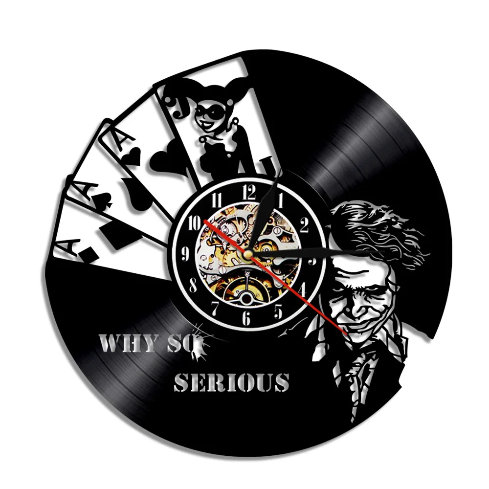 Joker CD Vinyl Record Wall Clock Theme DIY Removable Art Watch Clock Black Duvar Saati Home Decorative Room Decor
Joker CD Vinyl Record Wall Clock Theme DIY Removable Art Watch Clock Black Duvar Saati Home Decorative Room Decor