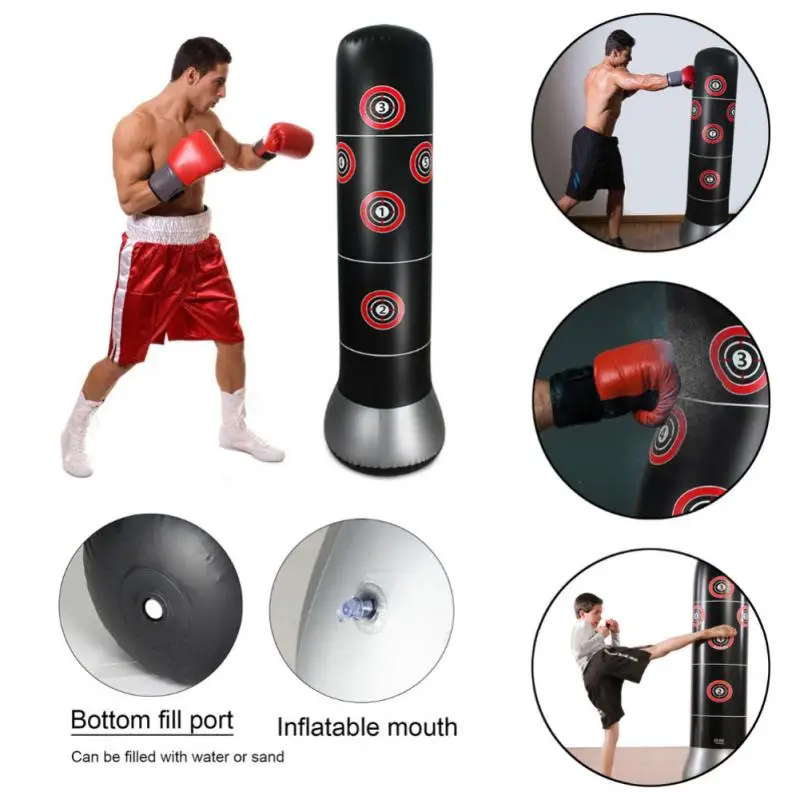 Inflatable Stress Punching Tower Bag Boxing Standing Water Base Training Pressure Relief Bounce Back Sandbag with Pump 
Inflatable Stress Punching Tower Bag Boxing Standing Water Base Training Pressure Relief Bounce Back Sandbag with Pump