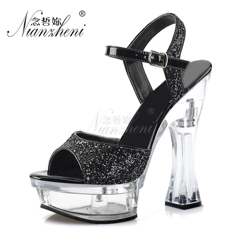 Sequin crystal wine cup heel sandals 14cm super high heels fashion show dress night pole dance
Sequin crystal wine cup heel sandals 14cm super high heels fashion show dress night pole dance