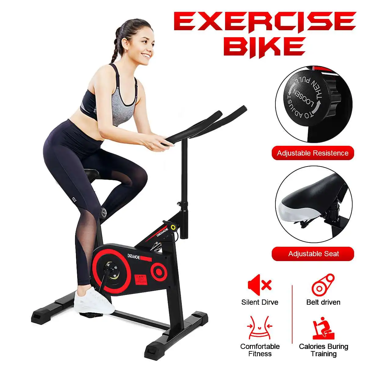 Indoor Exercise Bike Home Gym Spinning Cycling Bike Indoor Stationary Bike for Home Cardio Gym Workout Fitness Equipment
Indoor Exercise Bike Home Gym Spinning Cycling Bike Indoor Stationary Bike for Home Cardio Gym Workout Fitness Equipment