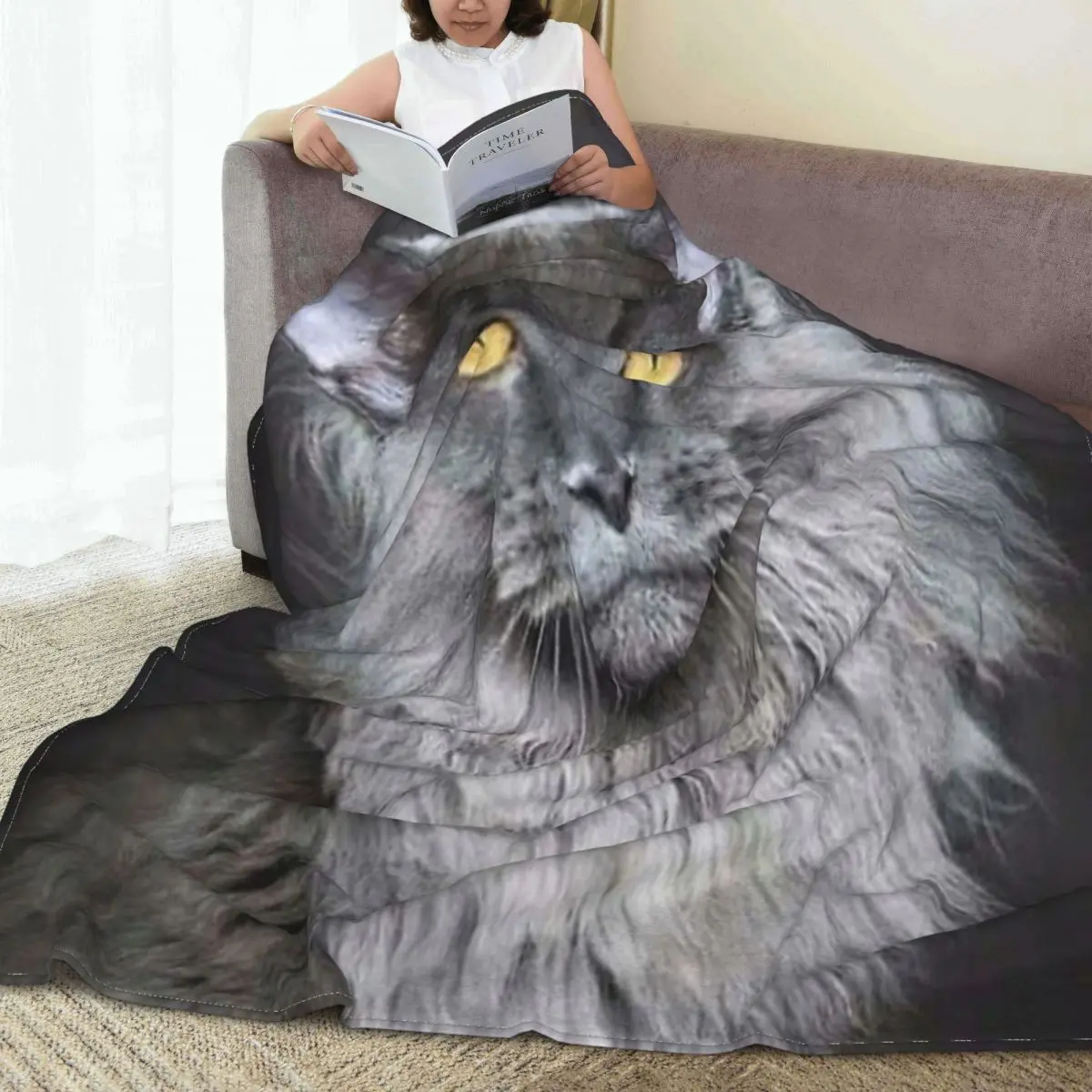 Покрывало для детской кровати в виде кошки 
Покрывало для детской кровати в виде кошки