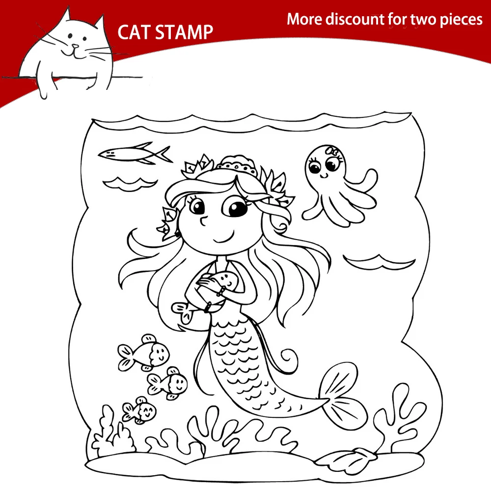 Fish tank mermaid Transparent Clear Stamps For Scrapbooking Card Making Photo Album Silicone Stamp DIY Decorative Crafts
Fish tank mermaid Transparent Clear Stamps For Scrapbooking Card Making Photo Album Silicone Stamp DIY Decorative Crafts