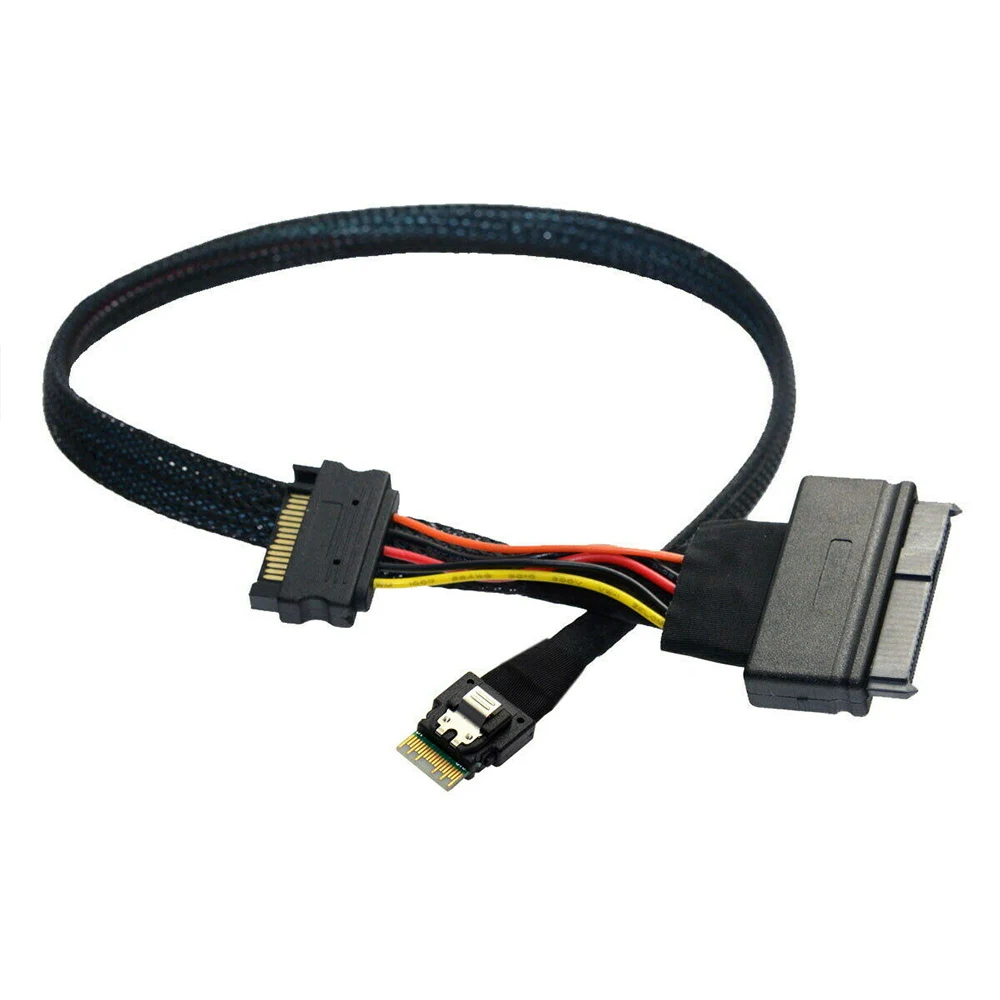 U.2 Adapter Cable 0.5m SFF-8639 to SFF-8654 Slimline 4i NVME SSD PCIE Cable for Mainboard 750 p3600 p3700 M.2 SSD
U.2 Adapter Cable 0.5m SFF-8639 to SFF-8654 Slimline 4i NVME SSD PCIE Cable for Mainboard 750 p3600 p3700 M.2 SSD