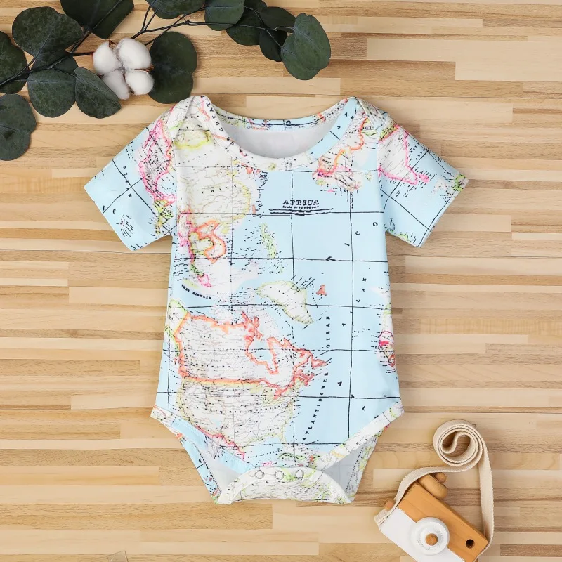 Baby Boy Girl Map Pattern Short-sleeved Rompers Newborn Kids Casual Triangle Bodysuit Jumpsuit 3-18M
Baby Boy Girl Map Pattern Short-sleeved Rompers Newborn Kids Casual Triangle Bodysuit Jumpsuit 3-18M