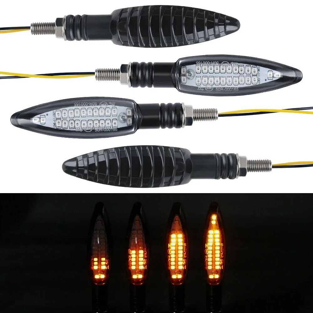 4X Motorcycle LED Turn Signal Sequential Flowing Indicator Light Amber Universal LED Turn Signal
4X Motorcycle LED Turn Signal Sequential Flowing Indicator Light Amber Universal LED Turn Signal