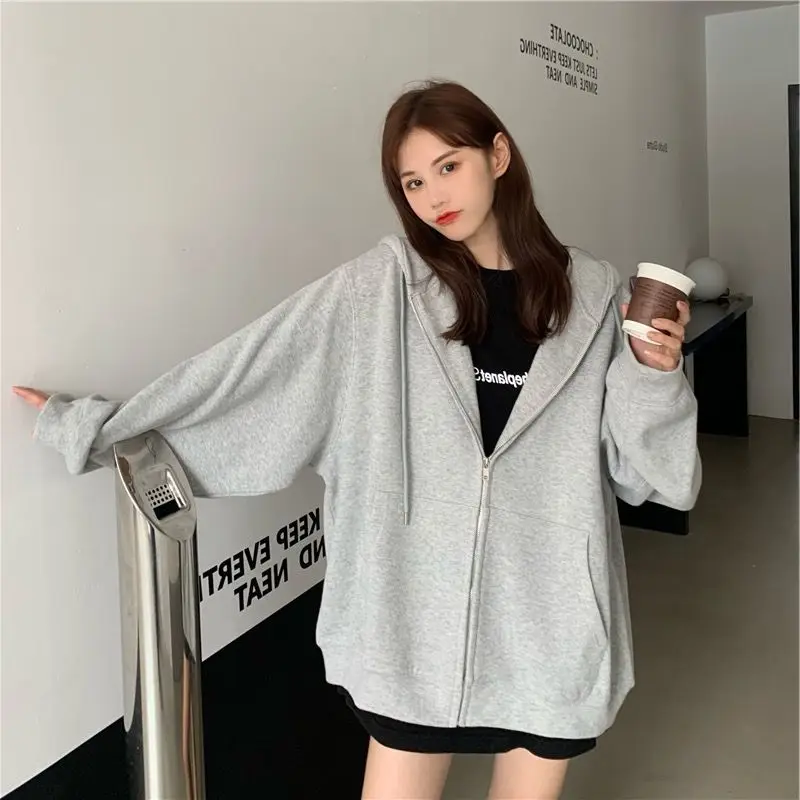 Hoodies Women Zip-up Sweatshirts Plus Size S-3XL Students Preppy Leisure Hooded Tops Spring Baggy Harajuku Outwear Hoodie Ins
Hoodies Women Zip-up Sweatshirts Plus Size S-3XL Students Preppy Leisure Hooded Tops Spring Baggy Harajuku Outwear Hoodie Ins