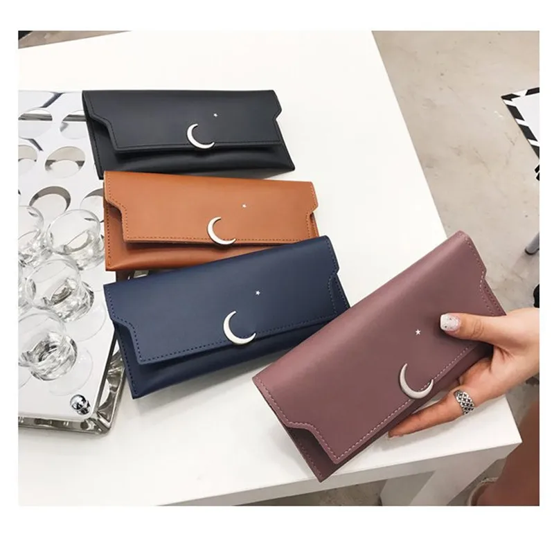 Womens Wallets Moon Decor Clutch Money Bag PU Leather Wallet Simple Hasp Purses Long Section Clutch Wallet Carteira
Womens Wallets Moon Decor Clutch Money Bag PU Leather Wallet Simple Hasp Purses Long Section Clutch Wallet Carteira