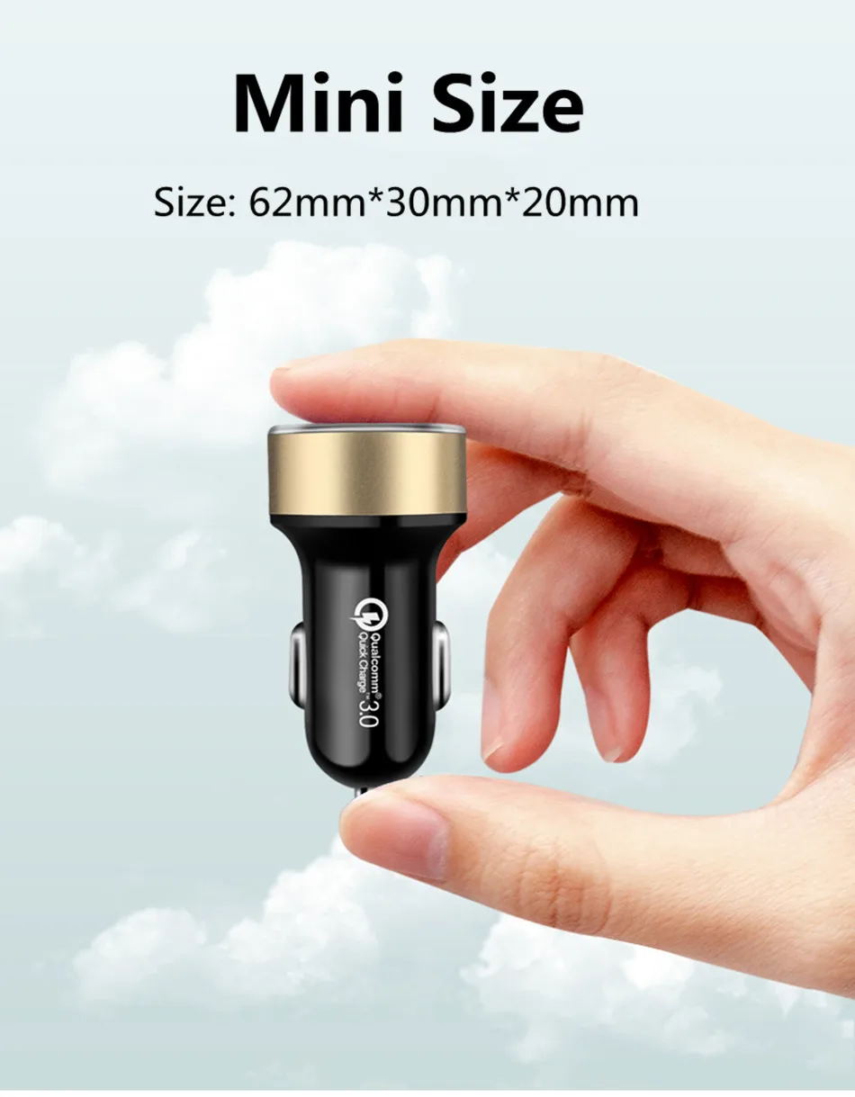 36W PD QC3.0 Quick Charge Car Charger LED Display Mini 6A USB Fast Charger For iPhone Huawei Xiaomi Mi Type C Mobile Phone 
36W PD QC3.0 Quick Charge Car Charger LED Display Mini 6A USB Fast Charger For iPhone Huawei Xiaomi Mi Type C Mobile Phone