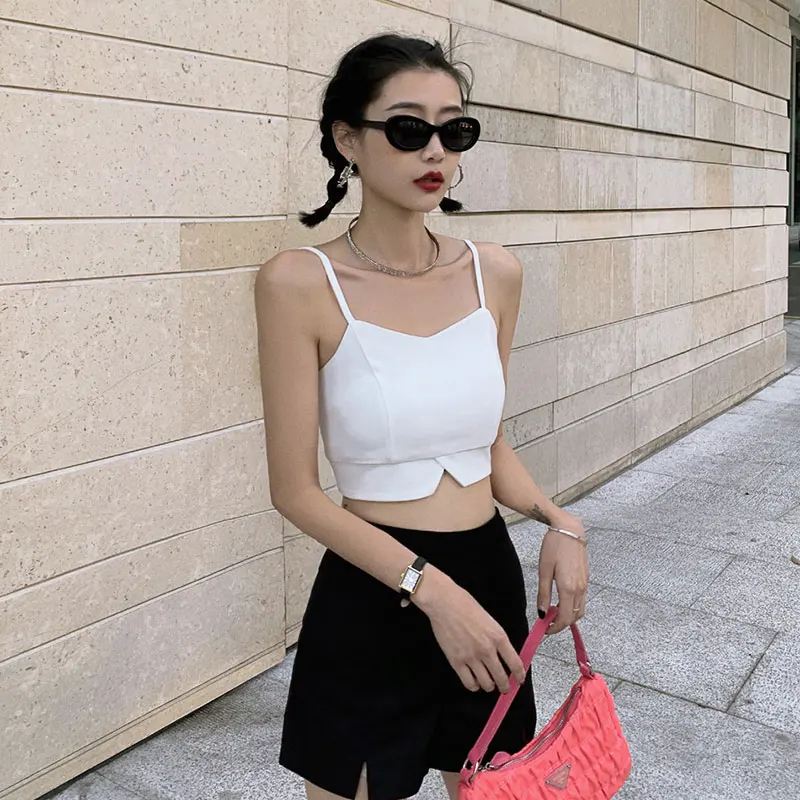 Sexy Bare Midriff Mini Sling Vest Women Adjustable Strap Zip Back Vogue Streetwear Tops Tank Bodycon Female Bottoming Camisole
Sexy Bare Midriff Mini Sling Vest Women Adjustable Strap Zip Back Vogue Streetwear Tops Tank Bodycon Female Bottoming Camisole