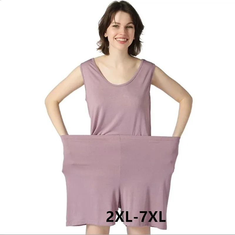 Women's Pajamas Casual Quarter Pants Vest Two Piece Set Loose Plus Size Sleepwear Pijama New Ladies Elastic Cotton Home Suit 7XL
Women's Pajamas Casual Quarter Pants Vest Two Piece Set Loose Plus Size Sleepwear Pijama New Ladies Elastic Cotton Home Suit 7XL