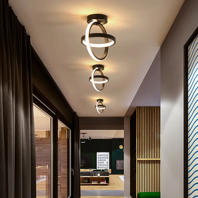 

LED Lustre Modern Chandelier Indoor Loft Decorative Fixture Bedroom Living Dining Room Aisle Corridor Lamp 110V 220V Minimalist