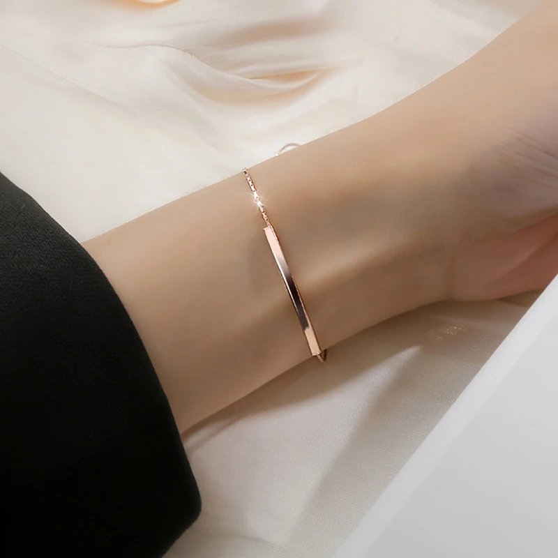 925 Sterling Silver Square Tube Bracelet For Women Simple Niche Design Adjustable Bracelet Korean Personality Jewelry
925 Sterling Silver Square Tube Bracelet For Women Simple Niche Design Adjustable Bracelet Korean Personality Jewelry