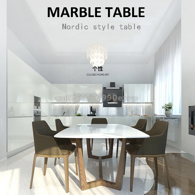 Contemporary furniture rectangle designer table Nordic home furniture modern dining room faux marble table
Contemporary furniture rectangle designer table Nordic home furniture modern dining room faux marble table