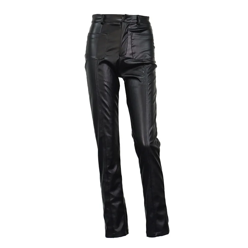 Zoulv Autumn Plush Straight Cut Pants Fashion High Waist Pocket Pu Temperament Long Leg Goddess Wide Leg Leisure OLStreet Pants
Zoulv Autumn Plush Straight Cut Pants Fashion High Waist Pocket Pu Temperament Long Leg Goddess Wide Leg Leisure OLStreet Pants