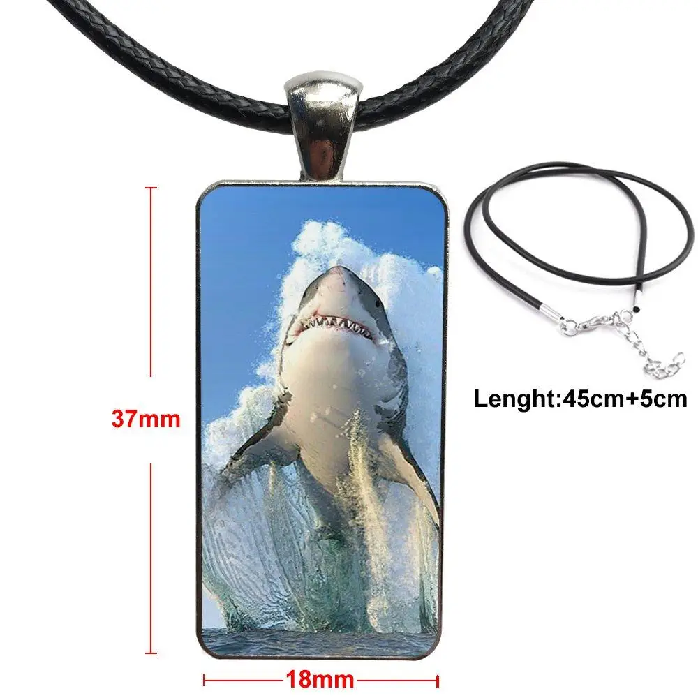 Jaws Shark For Women Men Vintage Jewelry Stainless Steel Plated With Glass Cabochon Choker Long Pendant Rectangle Necklace 
Jaws Shark For Women Men Vintage Jewelry Stainless Steel Plated With Glass Cabochon Choker Long Pendant Rectangle Necklace
