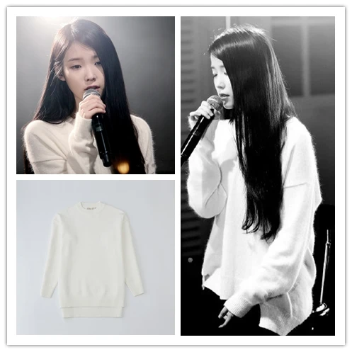 KPOP IU Lee Ji Eun Streetwear Fashion white long sleeve pullover sweater women korean Solid Harajuku loose warm o-neck sweaters
KPOP IU Lee Ji Eun Streetwear Fashion white long sleeve pullover sweater women korean Solid Harajuku loose warm o-neck sweaters